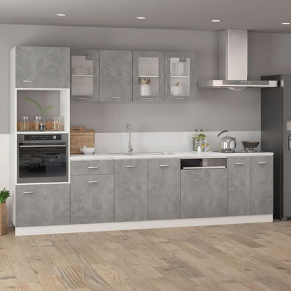 vidaXL Hanging Glass Cabinet Lyon Concrete Grey 40x31x60 cm Engineered Wood