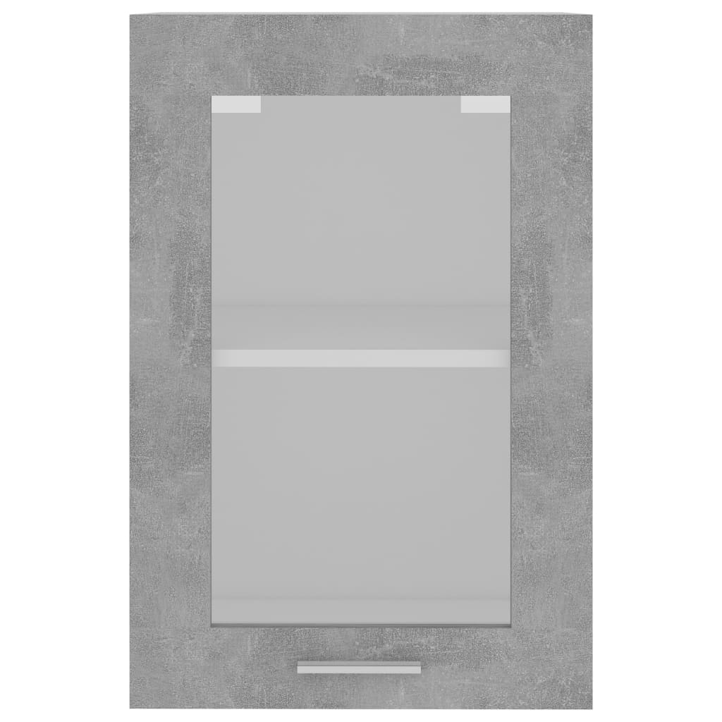 vidaXL Hanging Glass Cabinet Lyon Concrete Grey 40x31x60 cm Engineered Wood