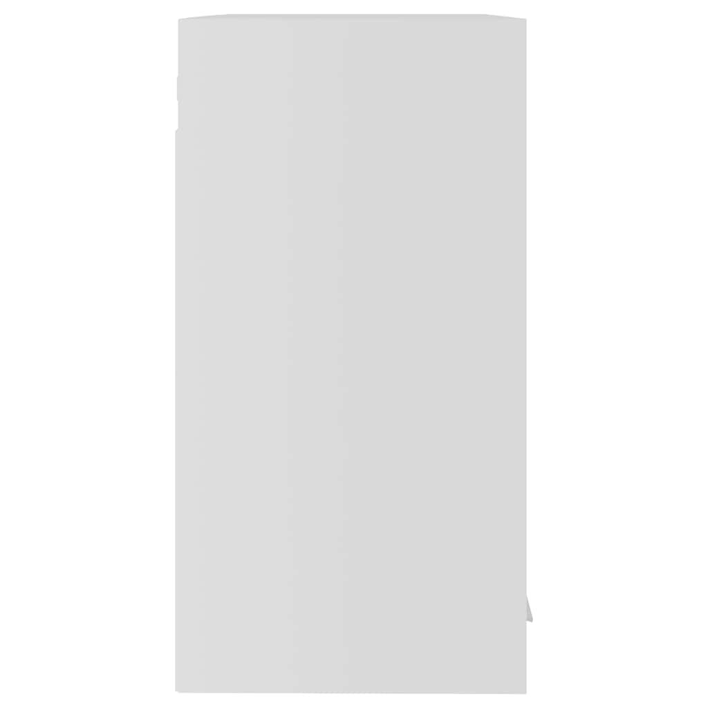 vidaXL Hanging Glass Cabinet | White | Engineered Wood, Glass | Compact