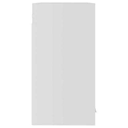vidaXL Hanging Glass Cabinet | White | Engineered Wood, Glass | Compact