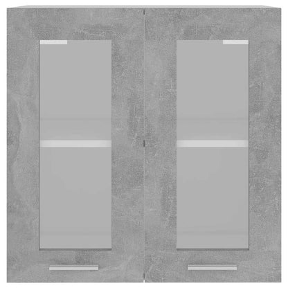 vidaXL Hanging Glass Cabinet Lyon Concrete Grey  60x31x60 cm Engineered Wood