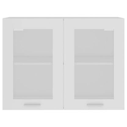 vidaXL Hanging Glass Cabinet White 80x31x60 cm Engineered Wood