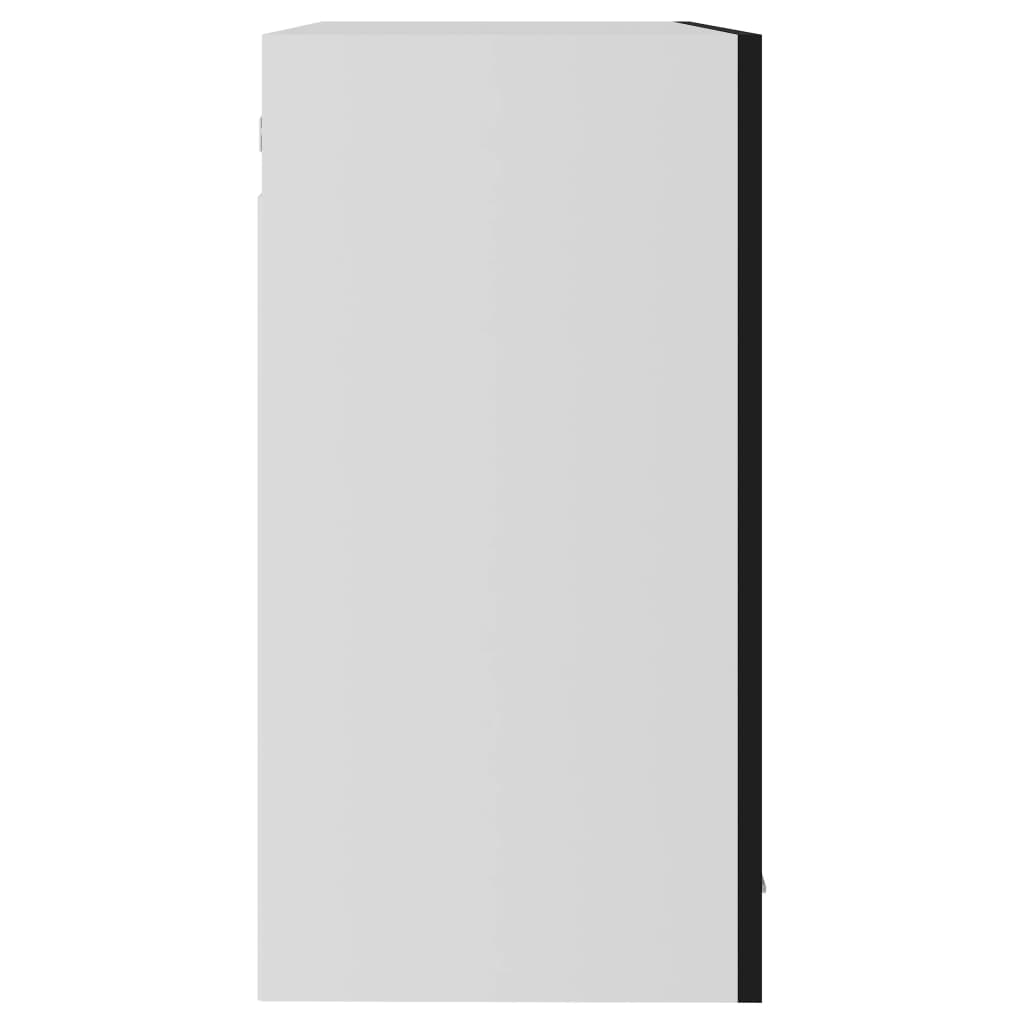 802530 vidaXL Hanging Glass Cabinet "Lyon" Black 80x31x60 cm Engineered Wood