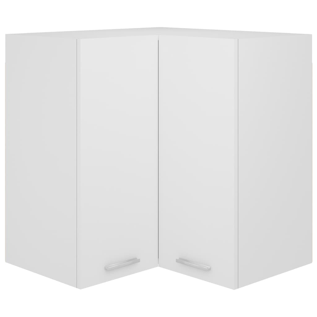 vidaXL Hanging Corner Cabinet Lyon White 57x57x60 cm Engineered Wood