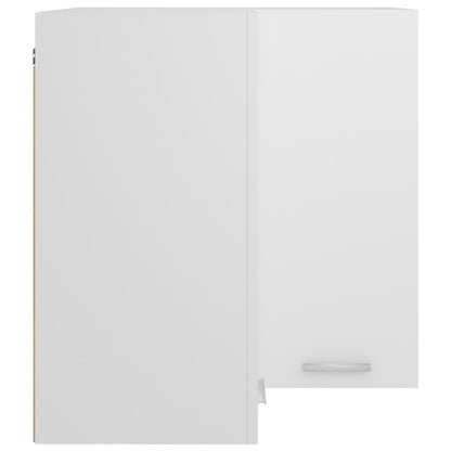 vidaXL Hanging Corner Cabinet Lyon White 57x57x60 cm Engineered Wood