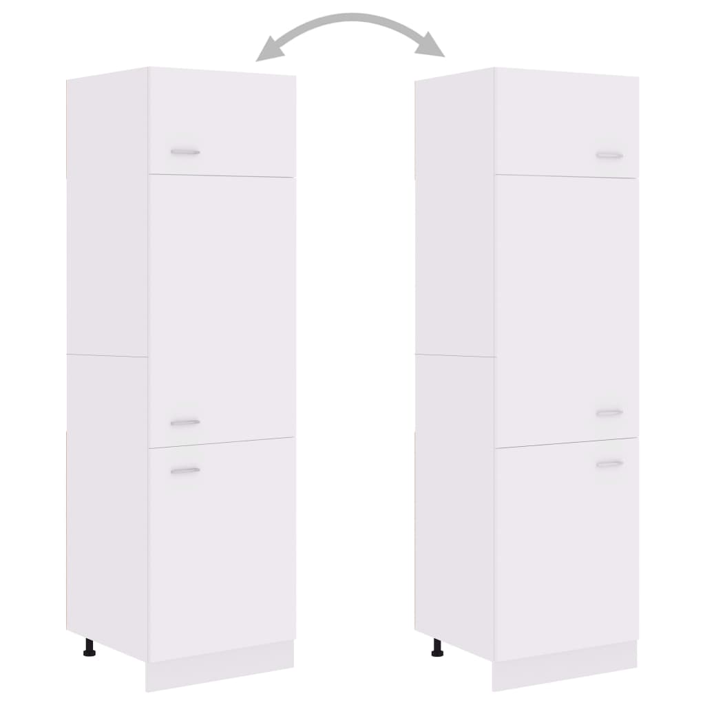 vidaXL Refrigerator Cabinet Lyon White 60x57x207 cm Engineered Wood