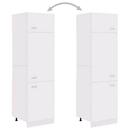 vidaXL Refrigerator Cabinet Lyon White 60x57x207 cm Engineered Wood