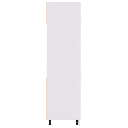 vidaXL Refrigerator Cabinet Lyon White 60x57x207 cm Engineered Wood