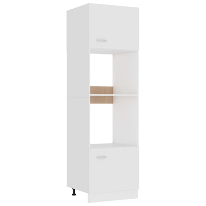 802546 vidaXL Microwave Cabinet "Lyon" White 60x57x207 cm Engineered Wood