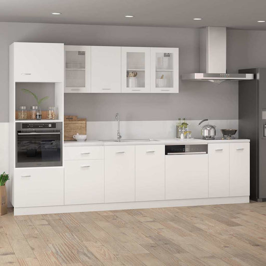 802546 vidaXL Microwave Cabinet "Lyon" White 60x57x207 cm Engineered Wood