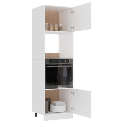 802546 vidaXL Microwave Cabinet "Lyon" White 60x57x207 cm Engineered Wood