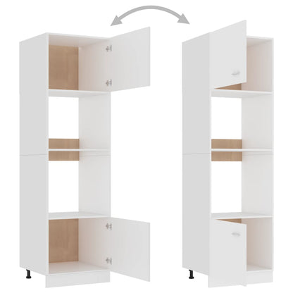 802546 vidaXL Microwave Cabinet "Lyon" White 60x57x207 cm Engineered Wood