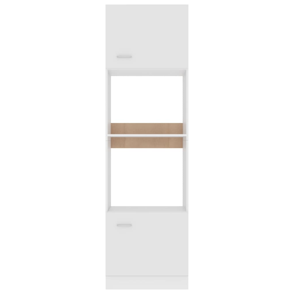 vidaXL Microwave Cabinet Lyon White 60x57x207 cm Engineered Wood