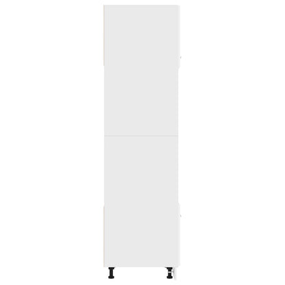 802546 vidaXL Microwave Cabinet "Lyon" White 60x57x207 cm Engineered Wood