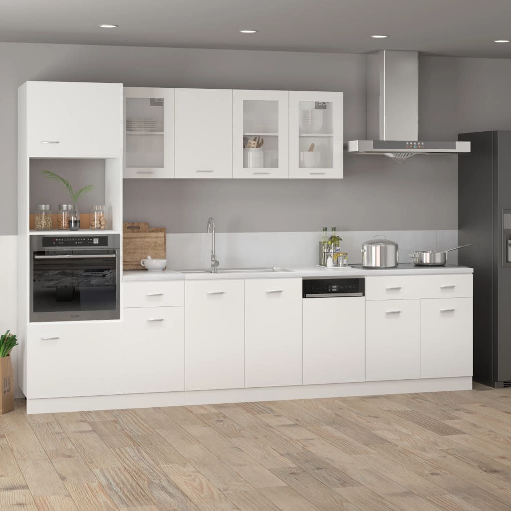 vidaXL Dishwasher Panel Lyon White 45x3x67 cm Engineered Wood
