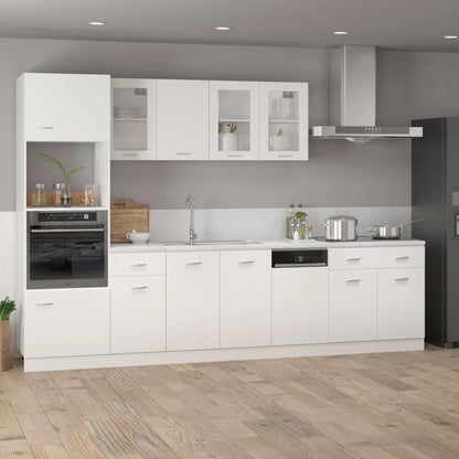 vidaXL Dishwasher Panel Lyon White 45x3x67 cm Engineered Wood