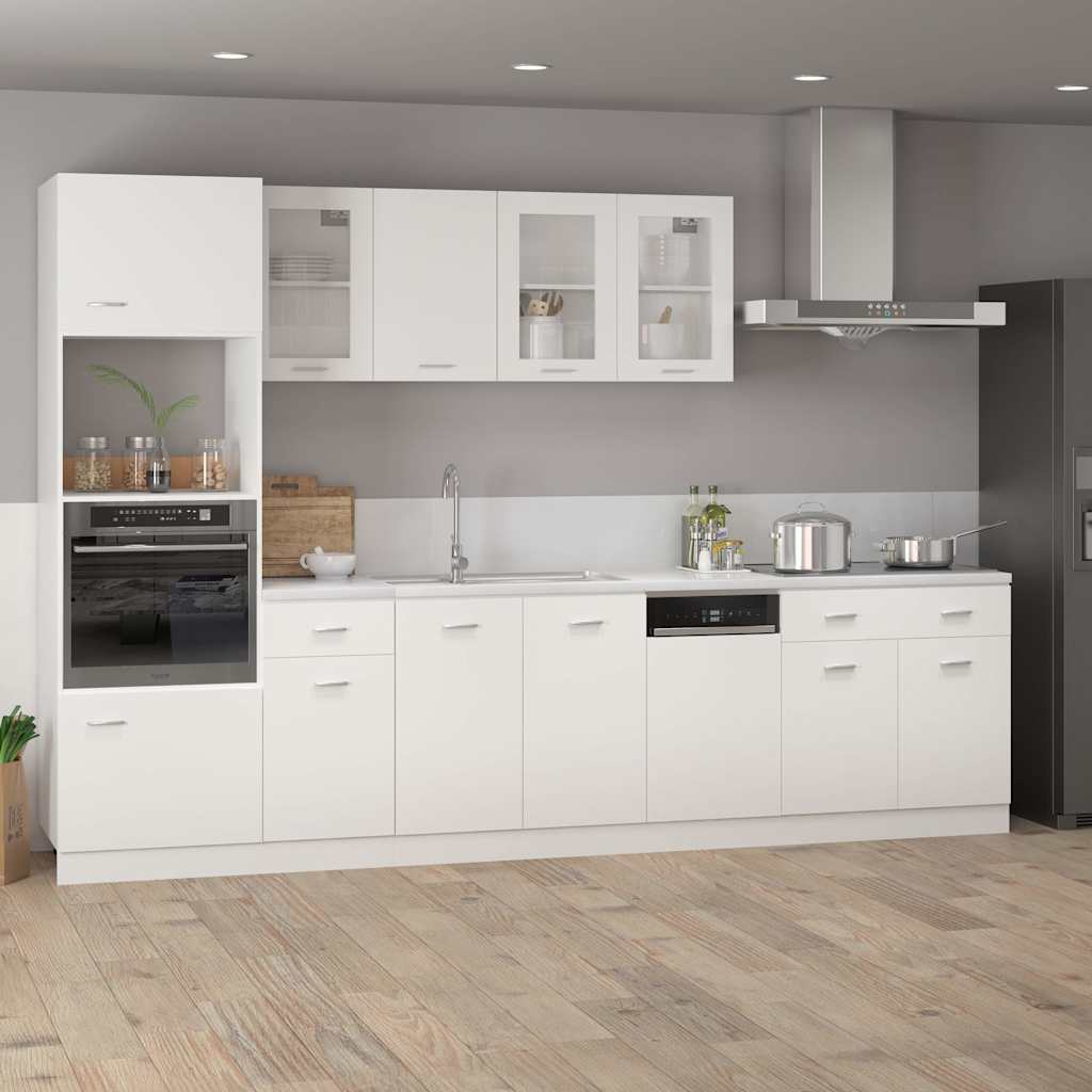 802554 vidaXL Dishwasher Panel "Lyon" White 45x3x67 cm Engineered Wood
