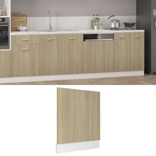 802565 vidaXL Dishwasher Panel "Lyon" Sonoma Oak 59,5x3x67 cm Engineered Wood