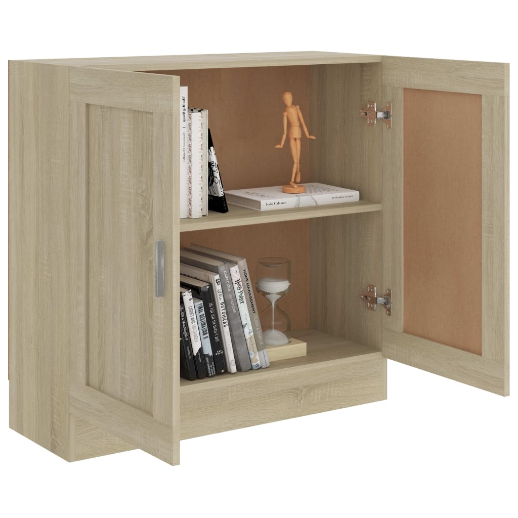 802708 vidaXL Book Cabinet Sonoma Oak 82,5x30,5x80 cm Engineered Wood