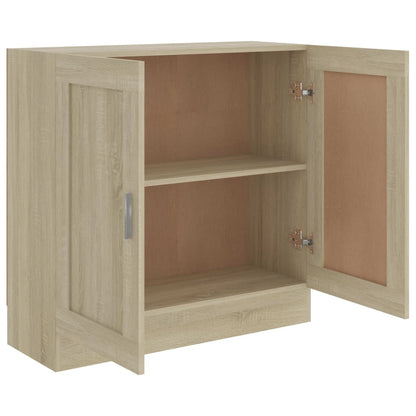 802708 vidaXL Book Cabinet Sonoma Oak 82,5x30,5x80 cm Engineered Wood