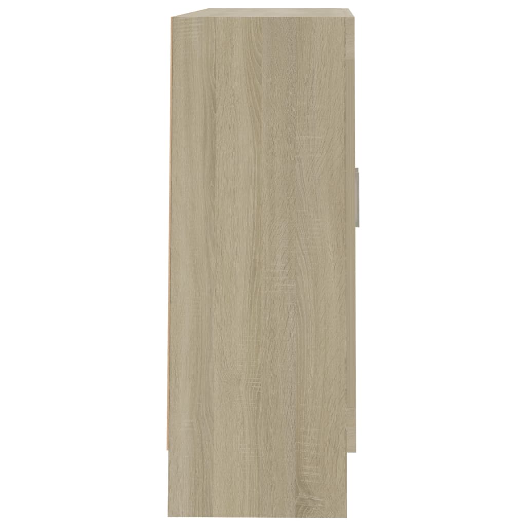 802708 vidaXL Book Cabinet Sonoma Oak 82,5x30,5x80 cm Engineered Wood
