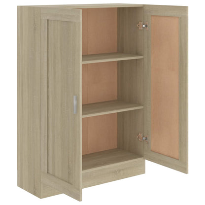 802717 vidaXL Book Cabinet Sonoma Oak 82,5x30,5x115 cm Engineered Wood