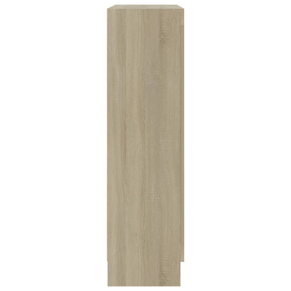 802717 vidaXL Book Cabinet Sonoma Oak 82,5x30,5x115 cm Engineered Wood