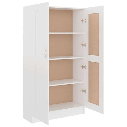 802723 vidaXL Book Cabinet White 82,5x30,5x150 cm Engineered Wood
