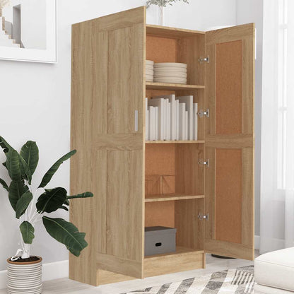 802726 vidaXL Book Cabinet Sonoma Oak 82,5x30,5x150 cm Engineered Wood