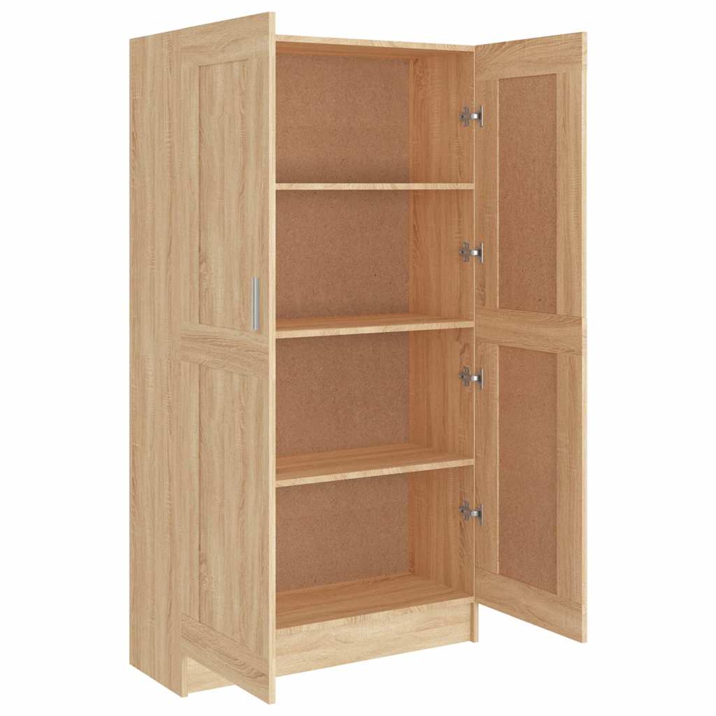 802726 vidaXL Book Cabinet Sonoma Oak 82,5x30,5x150 cm Engineered Wood