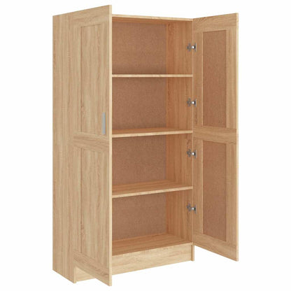 802726 vidaXL Book Cabinet Sonoma Oak 82,5x30,5x150 cm Engineered Wood