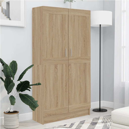 802726 vidaXL Book Cabinet Sonoma Oak 82,5x30,5x150 cm Engineered Wood