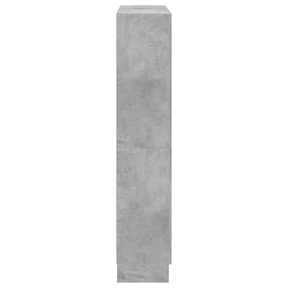 802727 vidaXL Book Cabinet Concrete Grey 82,5x30,5x150 cm Engineered Wood
