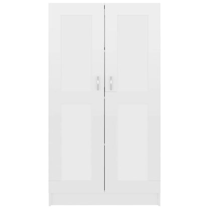 802729 vidaXL Book Cabinet High Gloss White 82,5x30,5x150 cm Engineered Wood