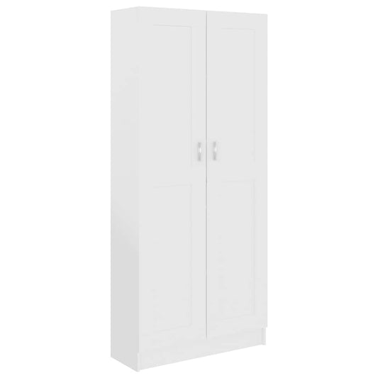 802732 vidaXL Book Cabinet White 82,5x30,5x185,5 cm Engineered Wood