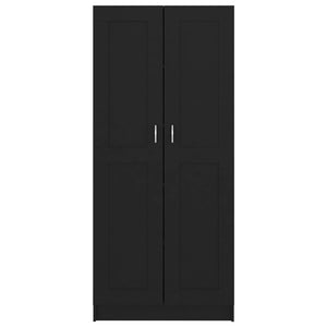 vidaXL Book Cabinet Black 82.5x30.5x185.5 cm Engineered Wood