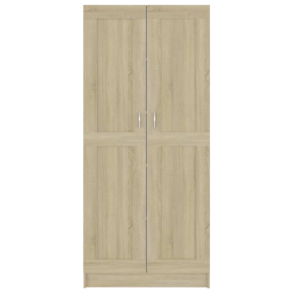 802735 vidaXL Book Cabinet Sonoma Oak 82,5x30,5x185,5 cm Engineered Wood