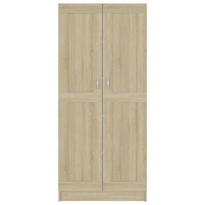 802735 vidaXL Book Cabinet Sonoma Oak 82,5x30,5x185,5 cm Engineered Wood