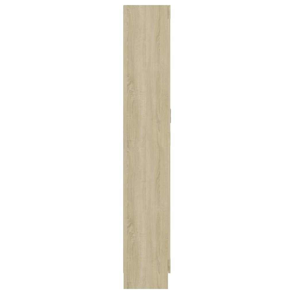 802735 vidaXL Book Cabinet Sonoma Oak 82,5x30,5x185,5 cm Engineered Wood