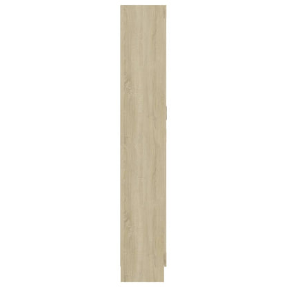 802735 vidaXL Book Cabinet Sonoma Oak 82,5x30,5x185,5 cm Engineered Wood