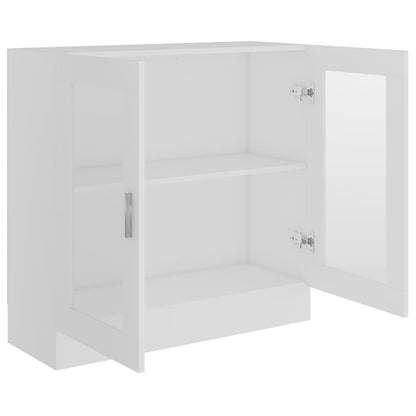 802741 vidaXL Vitrine Cabinet White 82,5x30,5x80 cm Engineered Wood