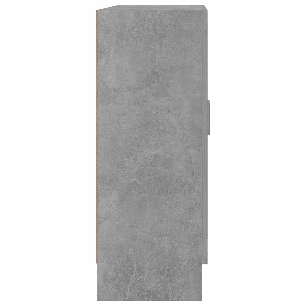 802745 vidaXL Vitrine Cabinet Concrete Grey 82,5x30,5x80 cm Engineered Wood