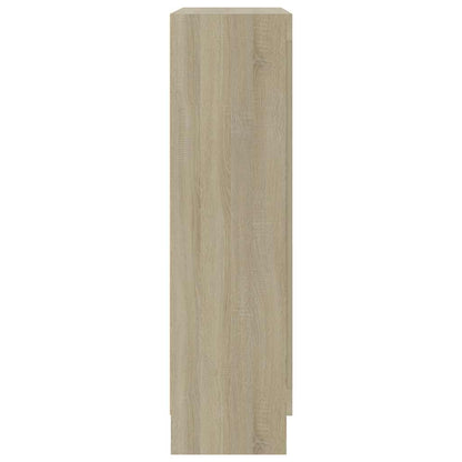 802753 vidaXL Vitrine Cabinet Sonoma Oak 82,5x30,5x115 cm Engineered Wood