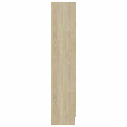 802762 vidaXL Vitrine Cabinet Sonoma Oak 82,5x30,5x150 cm Engineered Wood