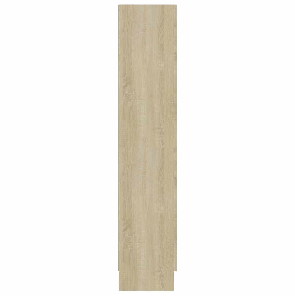 802762 vidaXL Vitrine Cabinet Sonoma Oak 82,5x30,5x150 cm Engineered Wood
