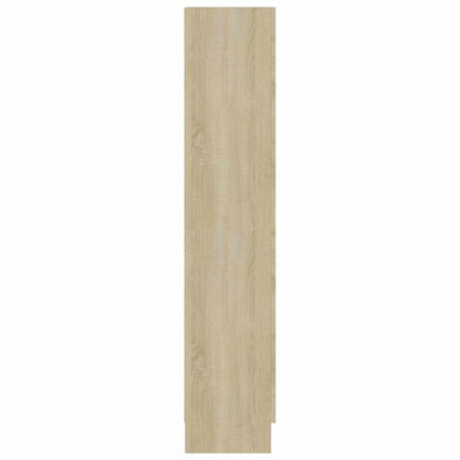 802762 vidaXL Vitrine Cabinet Sonoma Oak 82,5x30,5x150 cm Engineered Wood