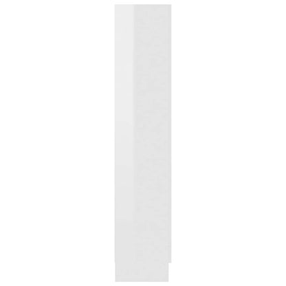 802765 vidaXL Vitrine Cabinet High Gloss White 82,5x30,5x150 cm Engineered Wood