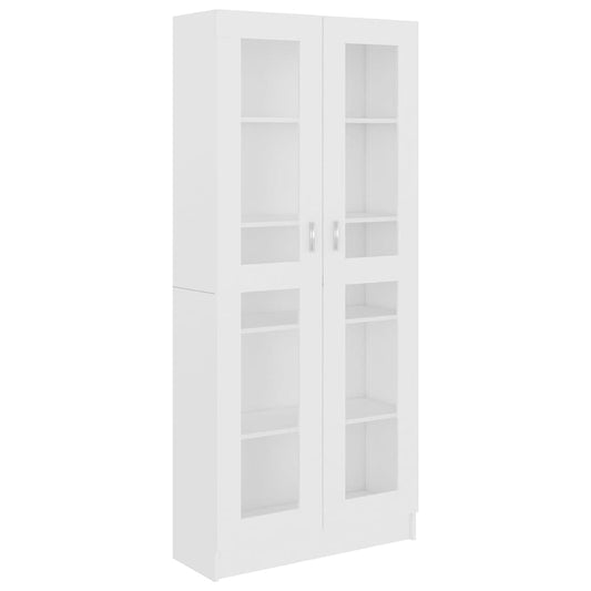 802768 vidaXL Vitrine Cabinet White 82,5x30,5x185 cm Engineered Wood