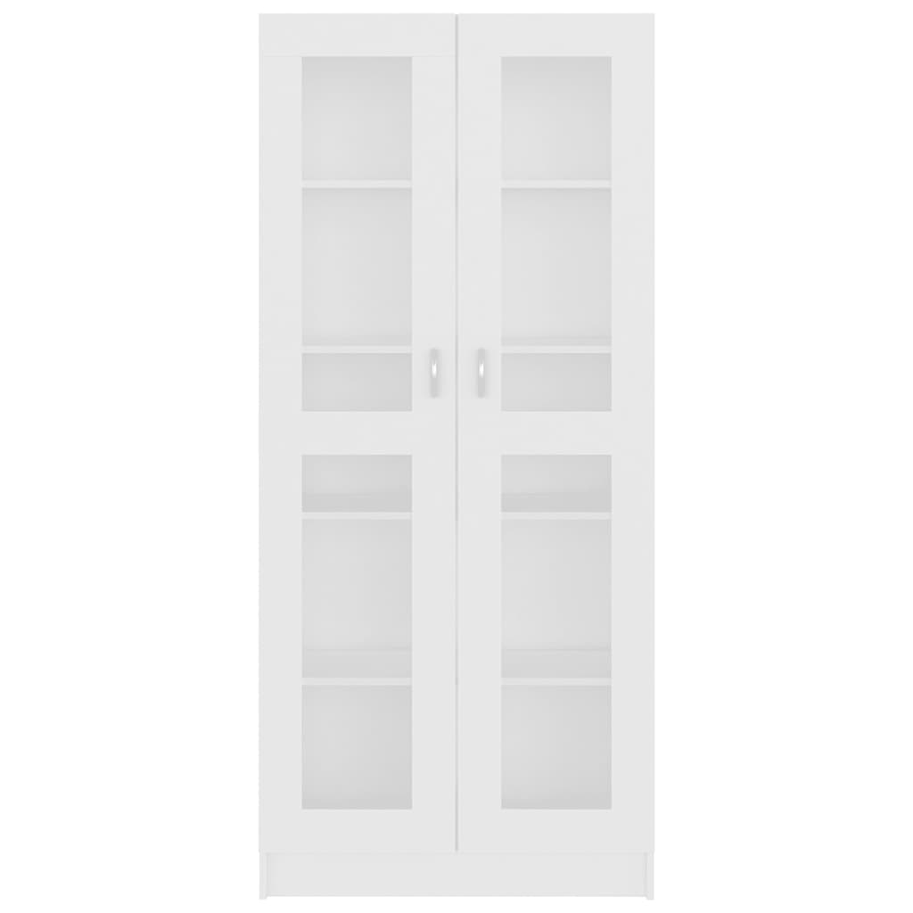 802768 vidaXL Vitrine Cabinet White 82,5x30,5x185 cm Engineered Wood