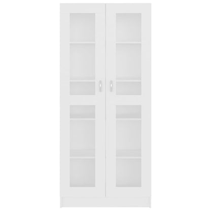 802768 vidaXL Vitrine Cabinet White 82,5x30,5x185 cm Engineered Wood